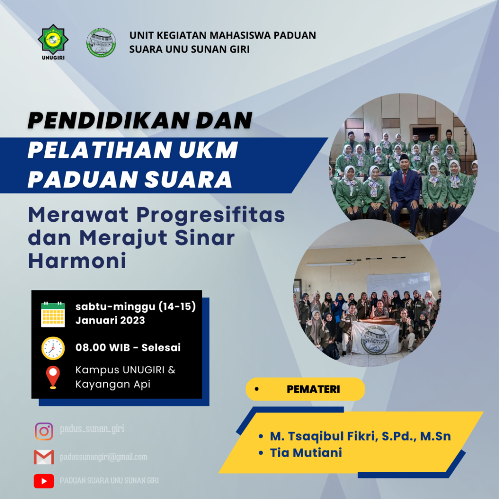 Pendidikan Dan Pelatihan UKM Paduan Suara - UNUGIRI